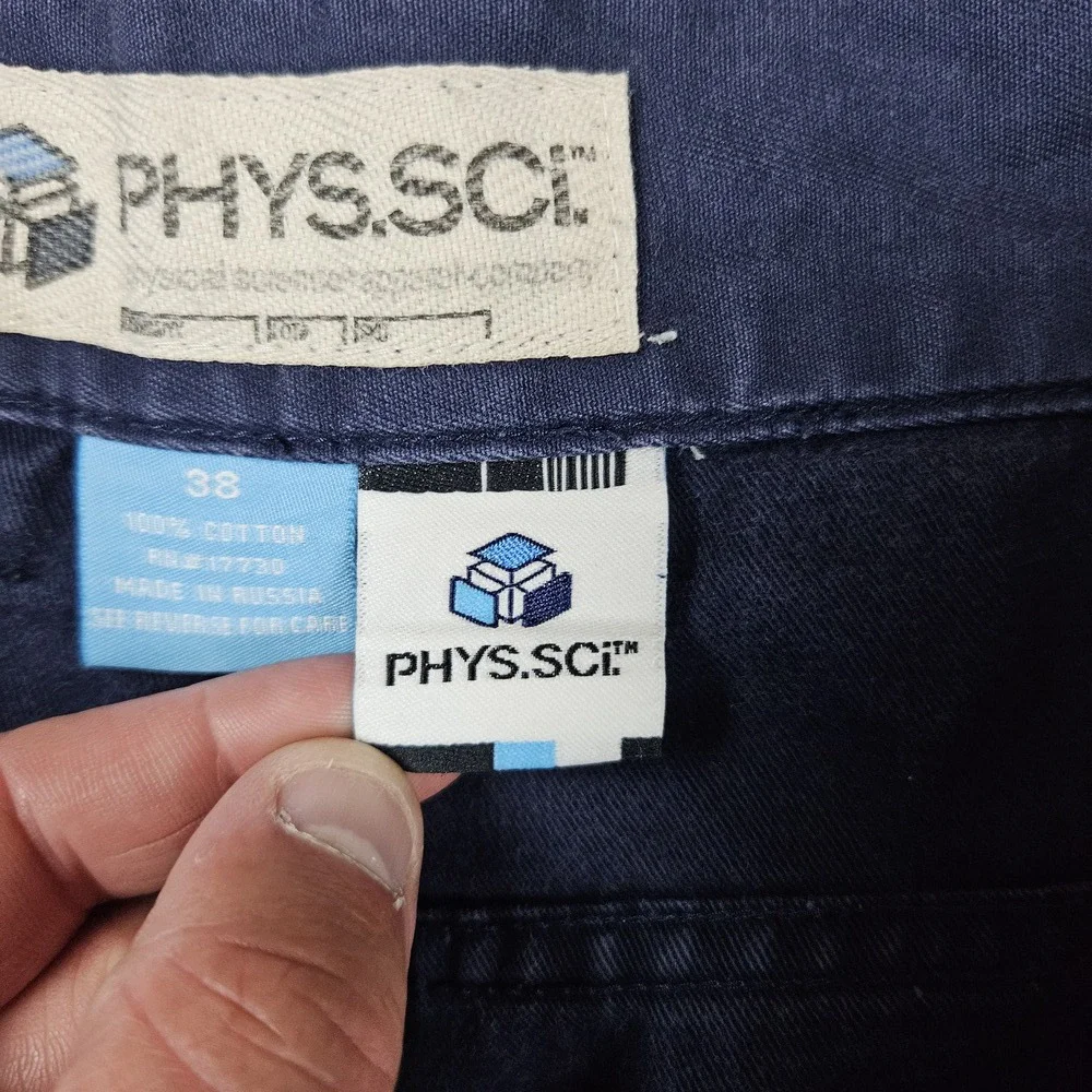 Phys.Sci Shorts Men 38 Blue Carpenter Relaxed Fit Loose Baggy Skater Vintage Y2K